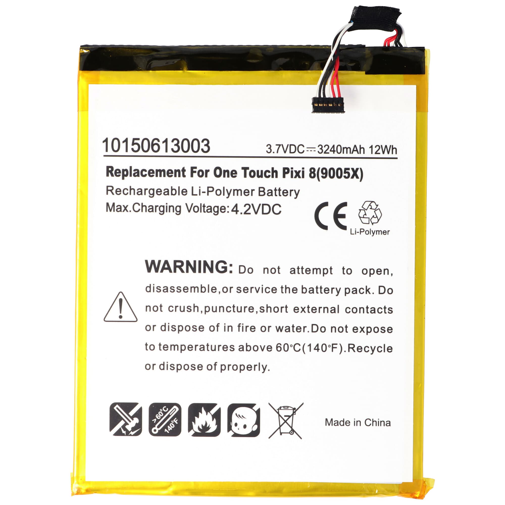 Batterie compatible pour Alcatel One Touch Pixi 3 8.0 3G TLp032B2, TLp032BD, TLp032C2, TLP032CC