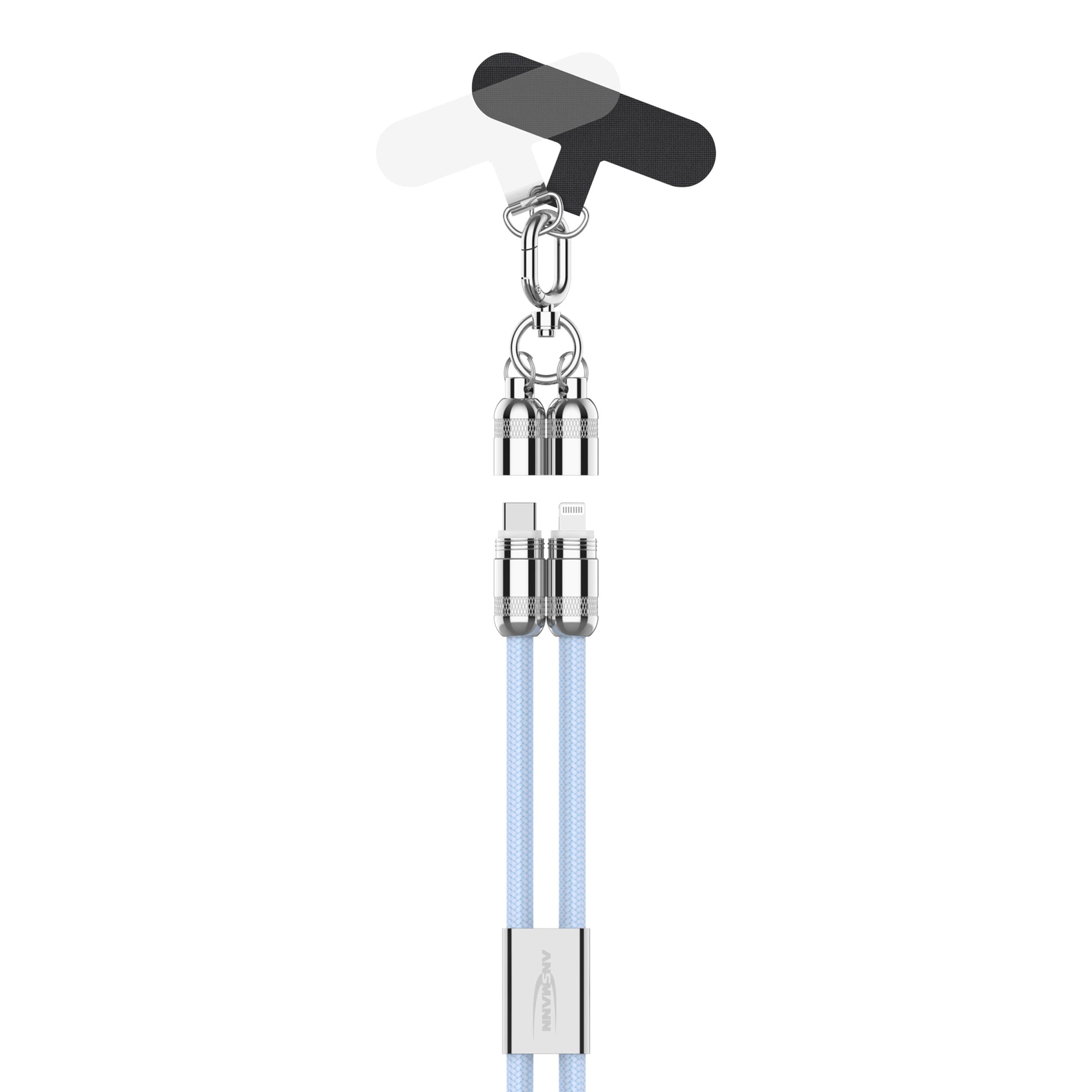 Câble de chargement pour smartphone Ansmann, USB-C vers Lightning, longueur de câble 1,2 m, bleu