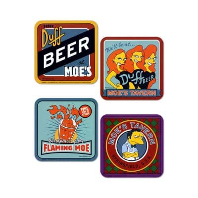 The Simpsons Moes Taven Lot de 4 Sous-verres